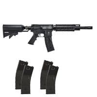First Strike Tiberius Arms T15 Paintball Marker Gun Rifle – Black w - 4 Extra Mags