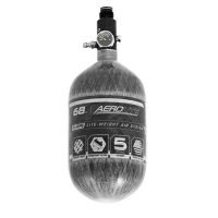 HK Army Aerolite Carbon Fiber HPA Paintball Tank Air System – 68ci - 4500psi (Clear Carbon)