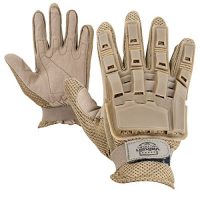 Valken Full Finger Plastic Back Airsoft Gloves, Tan, X-Large