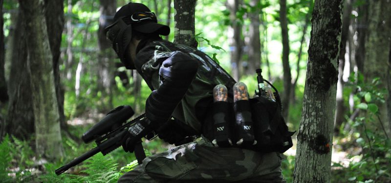 Can i paintball in the woods